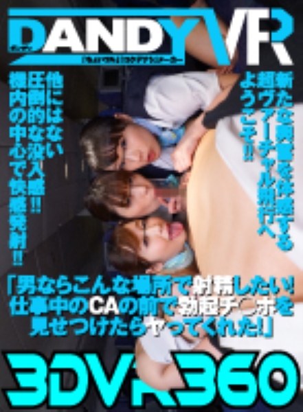 【VR】男ならこんな場所で射精したい!仕事中のCAの前で勃起チ○ポを見せつけたらヤってくれた!