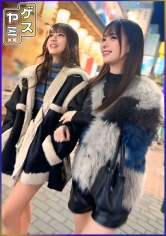 【乱交】褐色のスレンダー美女×色白潮吹きビシャビシャ女【ゆい＆りん】