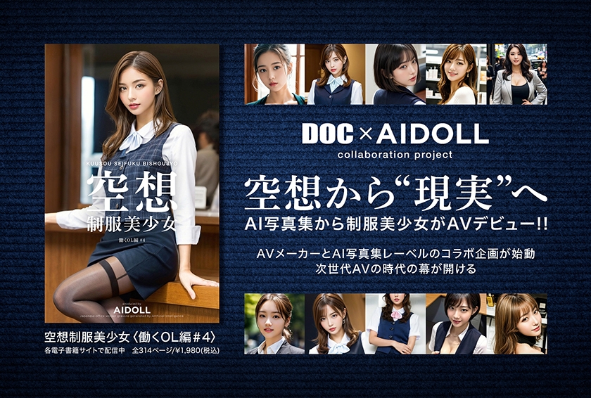 空想制服美少女 AI MODEL AV DEBUT 働くOL編 Vol.02 DOLL DAL-011 サンプル画像1