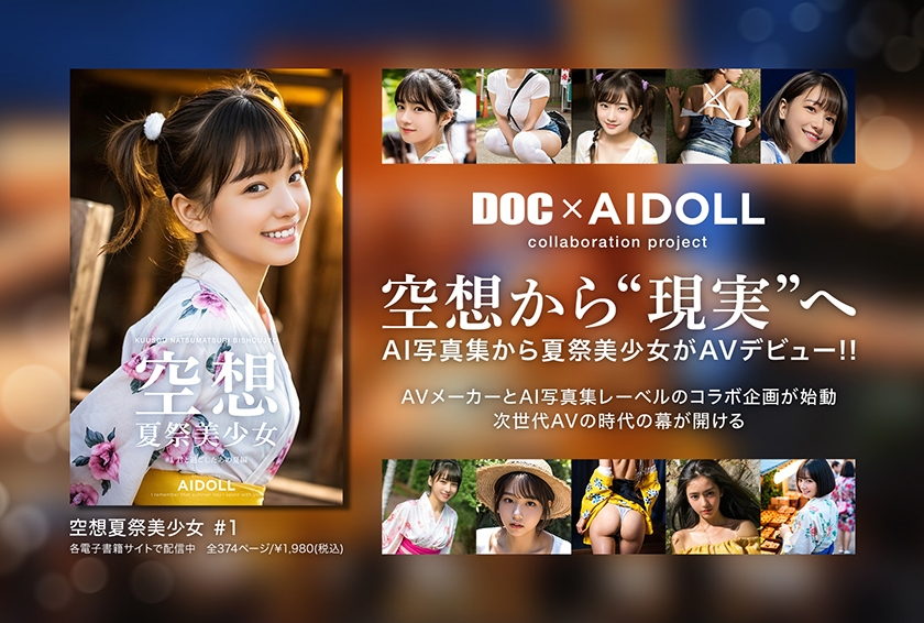 空想夏祭美少女 AI MODEL AV DEBUT 空想美少女 DOLL DAL-012 サンプル画像1