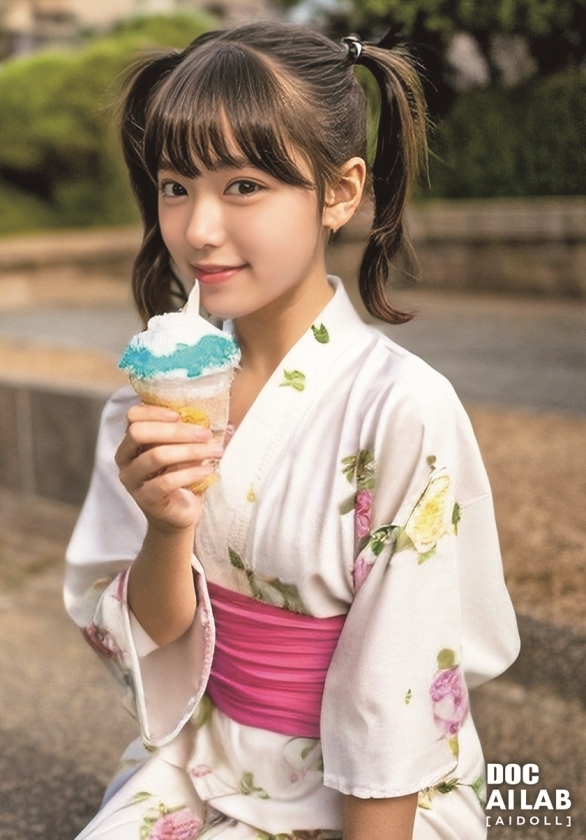 空想夏祭美少女 AI MODEL AV DEBUT 空想美少女 DOLL DAL-012 サンプル画像15