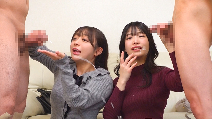 仲良し女子大生が制限時間以内におちんちん2本同時に射精させないと出られない密室からの脱出に挑戦！心と手を合わせてシンクロ手コキで男をイカせろ！失敗したらその場でデカチン即ハメ連続中出し！の作品イメージ