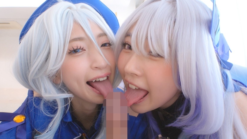 低身長ちっぱい甘サド♪レイヤーたちのM男カメコを沼らせる極上のW痴女ハーレム 冬愛ことね 皆月ひかる 画像9