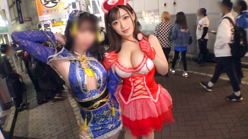 sp-200GANA-2613 AVレビュー 【渋谷ハロウィン2021】二人組コスプレ美女をナンパ成功！Hカップの爆乳についつい目がいってしまうエロナースは甘えたがりのヤリたがりで…おっぱいを振り乱しイキまくる姿がハッピーハロウィンすぎる！！ 小梅えな 画像シーン18