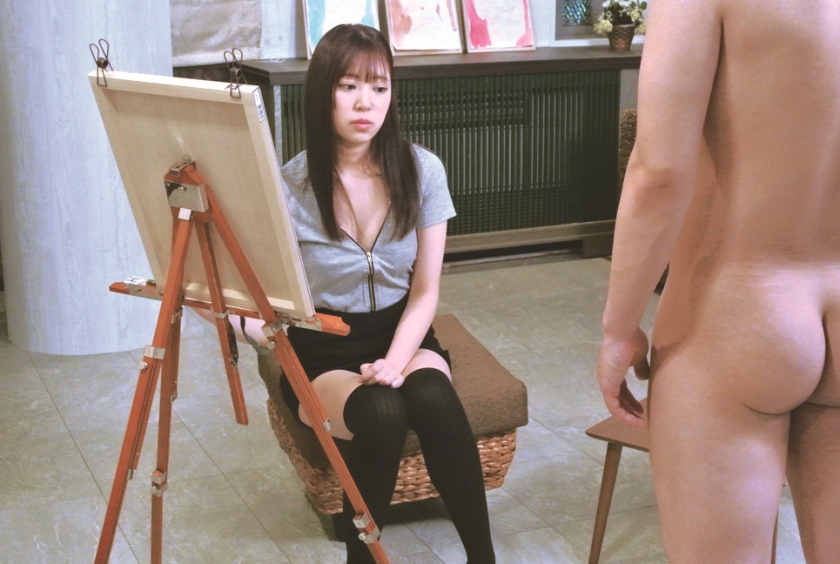 美大生がデッサン中にセンズリ鑑賞！_12