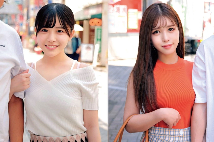 恥じらいたっぷり素人女子大生カップルが挑戦！なりきりダッチワイフカップルゲーム！彼氏が見ている目の前でイケメンAV男優に耳元で甘い吐息を吹きかけられ、見つめられながら全身まさぐられ、激ピストンされても彼女が動かなければ賞金30万！ こなつちゃん あやめちゃん_0