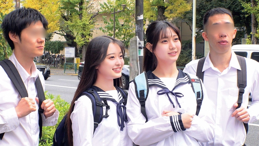 アオハルなリア友限定//「4P童貞W筆おろしできたら100万円GET」に挑戦！友達チ○ポに照れ照れ女子&暴発寸前フル勃起の童貞男子！最高の思い出…初めてがエロ乱交( ゜Д゜)忘れられない童貞卒業中出しエッチ(/ω) 画像1
