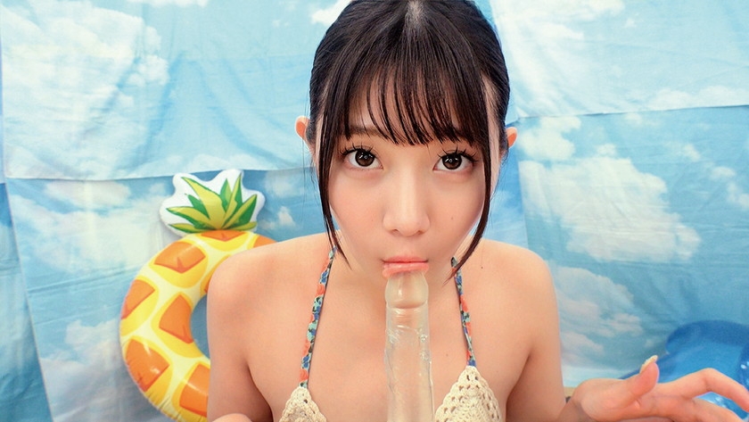 ビキニ姿が眩しい水着ギャルが【お口だけでコンドーム装着】 ノーハンドでデカチンを咥えた彼有りビキニギャルのオマ○コから恥ずかし汁が水着を越えて溢れ出す！！口の中でドンドン大きくなる極太ペニス…「下のお口にも入れてほしいかも(/ω)」開放的なサマーGALはエチエチ欲しくなって何度も連発ナマ中出しSP//