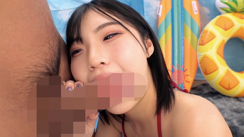 ビキニ姿が眩しい水着ギャルが【お口だけでコンドーム装着】 ノーハンドでデカチンを咥えた彼有りビキニギャルのオマ○コから恥ずかし汁が水着を越えて溢れ出す!!口の中でドンドン大きくなる極太ペニス…「下のお口にも入れてほしいかも(/ω)」開放的なサマーGALはエチエチ欲しくなって何度も連発ナマ中出しSP// 画像23
