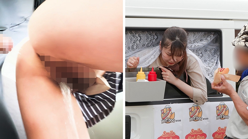 人気 AV 女優が挑戦！イカサレ屋台の中で 潮吹きながらホットドッグ売ってください！ 小坂ひまり_6