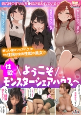 【ようこそ性欲モンスターシェアハウスへ】 1年上お姉さんとフェラ抜き＆生パコ入居祝い☆ 2超カワな同年＆年下盛り娘2人と搾精されまくり3P乱交☆性欲∞な女たちとの昇天しまくり新性活♪【妄想エロマン♯ホノカ＆リサ＆リン】