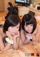 黒髪ボブ娘2人組とラブホでエロ遊び。