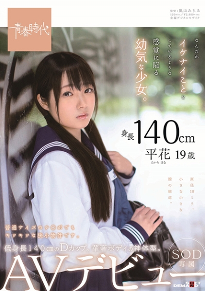 身長140cm なんだかイケナイことをしているような感覚に陥る幼気な少女。 平花(たいらはな) 19歳 SOD専属 AVデビュー