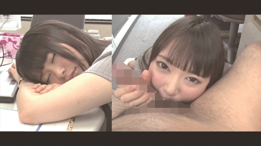 普段の顔とチ○ポ咥えた表情を【2画面】並べて楽しむ見比べフェラチオ OL編_0