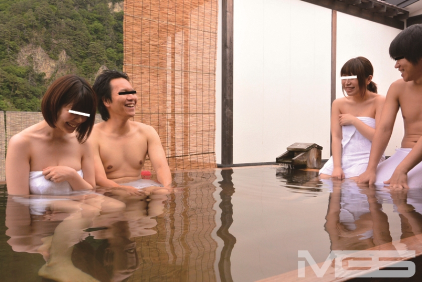 温泉街で見つけた一般男女が出会ってすぐに「混浴モニター体験」初対面でいきなり裸同士！の即席カップルは、入浴中に火が付くまで何分？_0
