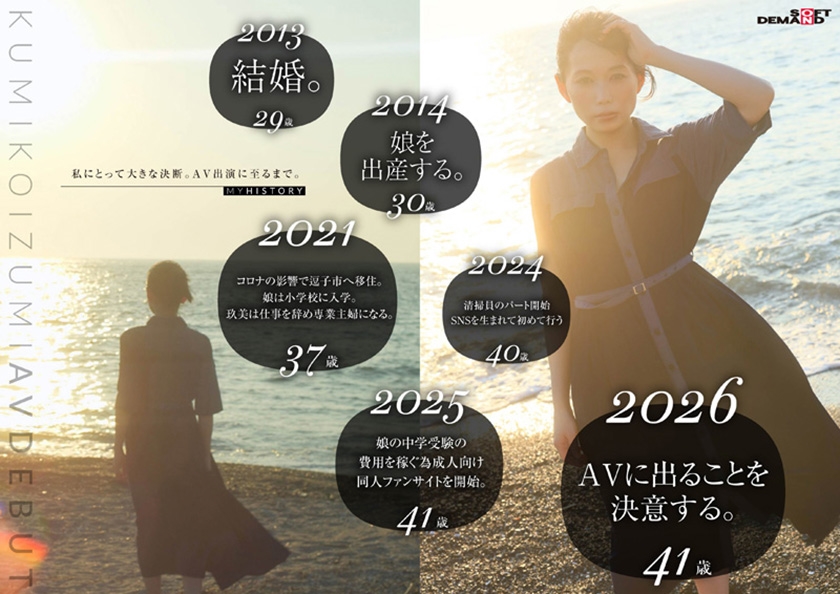 コロナ移住から5年。慣れない生活での寂しさを埋めたくて神奈川県逗子市の自宅でAV DEBUT 小泉玖美41歳｜SODクリエイト｜小泉玖美｜107SDNM-538