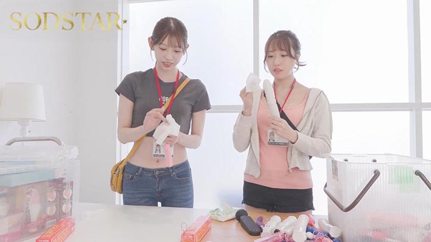 同期のSODSTAR新人天神羽衣と一宮るいが1日SOD女子社員 AV撮影の準備や企画会議など業務体験中にデカチンを即ハメされまくり！人生最大の羞恥に赤面しっぱなし！ 画像5