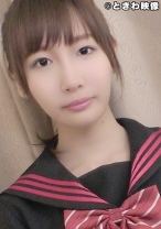 都内在住アニメ声ミニマム女子大2年生と制服コス3P！顔射してパイパンマ○コに中出し！