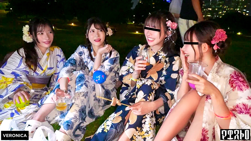 ナンパDe宅飲み!浴衣美女の可愛らしさに興奮した男達は生チン中出しSEXとヤりたい放題!?【るる/ゆい/あかり/ひなこ】Ver.あかり&ひなこ 画像0